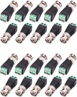 📷 enhanced wildhd 20 pack bnc balun connector and camera terminal male adapter for cctv surveillance video cameras coaxial/cat5/cat6 (bnc balun connector) - improved seo logo