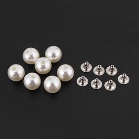 img 1 attached to Pearl Rivet Crafts Decoration 12Mm White