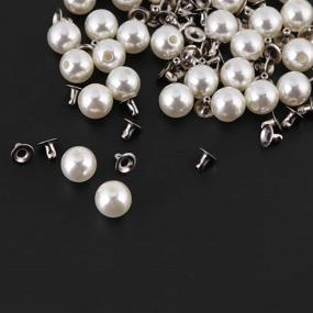 img 2 attached to Pearl Rivet Crafts Decoration 12Mm White