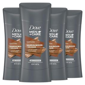 img 4 attached to 🚿 Dove Men+Care Natural Inspired Sandalwood + Orange Antiperspirant Deodorant for Men, 2.6 oz, Pack of 4