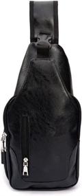 img 2 attached to Leather Shoulder Backpack Resistant Crossbody