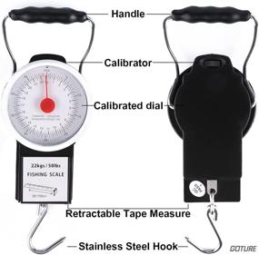 img 3 attached to 🎣 Goture Digital Hanging Scale: Multipurpose Portable Hand Held Dial Weight Scale with Tape Measure (50 Lbs / 22Kg) - Ideal for Kitchen, Fishing, and Outdoor Activities