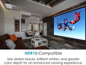 img 2 attached to 📽️ Optoma UHD60 4K UHD Projector – 3000 Lumens, Enhanced Entertainment and Movie Experience, Rec.2020 with DCI-P3 for Wide Color Gamut, HDMI 2.0 and HDR10, Sleek White Design