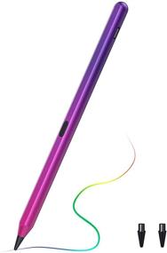 img 4 attached to 🖊️ TiMOVO Stylus Pencil for iPad - Palm Rejection, Apple iPad Pencil 2nd Gen - Perfect for iPad Pro & More (2018-2021), Magnetic Design - Gradient Purple
