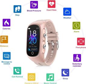 img 3 attached to Nyou Fitness Tracker Smart Watch Earbuds