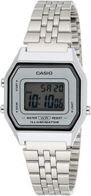 img 4 attached to ⌚ Женские среднего размера цифровые часы Casio Silver Tone Retro - Стильный аксессуар для шикарных женщин