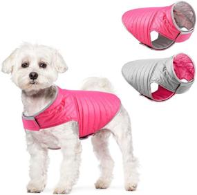 img 4 attached to 🧥 Stay Warm with AOCZZ Dog Coat Reversible - Waterproof and Windproof Dog Puffer Jacket for Cold Weather - Reflective and Lightweight Snow Jacket for Small to Medium Dogs (XS-XXL)