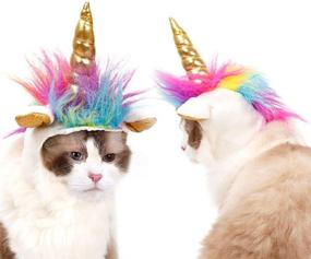 img 3 attached to 🦄 NACOCO Cat Unicorn Hat: Perfect Cosplay Accessory for Small Dogs and Puppies on Halloween