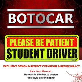 img 3 attached to 🚦 Botocar Student Driver Magnet for Car: Enhance Safety with Reflective Rookie Driver Bumper Sticker – 3 Pack