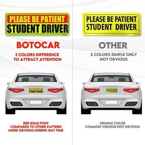 img 2 attached to 🚦 Botocar Student Driver Magnet for Car: Enhance Safety with Reflective Rookie Driver Bumper Sticker – 3 Pack