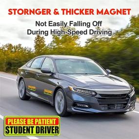 img 1 attached to 🚦 Botocar Student Driver Magnet for Car: Enhance Safety with Reflective Rookie Driver Bumper Sticker – 3 Pack