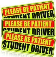 🚦 магнит для машины botocar student driver: повысьте безопасность с помощью отражающего стикера для новичка-водителя - 3 штуки logo
