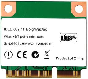 img 1 attached to 🔌 MPE-AX3000H Dual Band WiFi 6 Card | 802.11ac ax Wireless Half Mini PCI-E WiFi Card | PCI Express Network Adapter with BT5.0 | 2.4GHz 574Mbps & 5GHz 2.4Gbps(160MHz) Speeds | Windows 10 64 bit Compatible | Enhanced 7260HMW WiFi Card