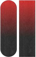 🛹 black red waterproof skateboard grip tape sheet 33x9inch - bubble free, longboard griptape, scooter grip tape, rollerboard sandpaper logo