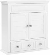 🚽 crosley furniture lydia wall cabinet for bathroom, white logo