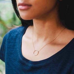 img 1 attached to Sleek and Stylish: DeScount Minimalist Geometric Necklaces - Perfect Girls' Jewelry