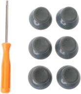 enhance your gaming experience with 7-in-1 3d analog thumb 🎮 stick caps + t8 screwdriver tool for xbox 360 controller (gray) logo