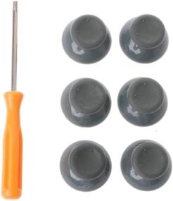 img 1 attached to Enhance Your Gaming Experience with 7-in-1 3D Analog Thumb 🎮 Stick Caps + T8 Screwdriver Tool for Xbox 360 Controller (Gray)