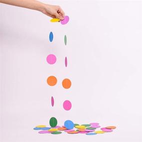 img 1 attached to Colorful Paper Card Hanging Decor | 5 Pack MerryNine Paper Garland | Paper Banner for Baby Shower, Birthday, Nursery Party Decor | 66ft Colorful-66 Feet