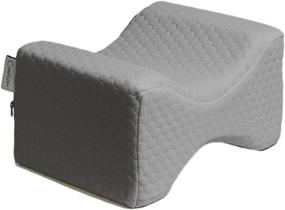 img 4 attached to 🛏️ Grey Comfort+ Knee Pillow for Side Sleepers - Leg Pillow for Back Pain Relief - Sleeping Aid for Back Pain - Side Sleeper Leg Pillow - Pillow Between Legs for Better Sleep