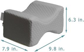 img 2 attached to 🛏️ Grey Comfort+ Knee Pillow for Side Sleepers - Leg Pillow for Back Pain Relief - Sleeping Aid for Back Pain - Side Sleeper Leg Pillow - Pillow Between Legs for Better Sleep
