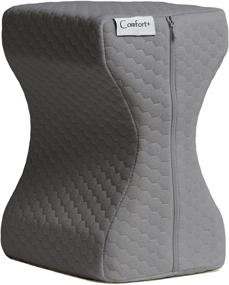 img 1 attached to 🛏️ Grey Comfort+ Knee Pillow for Side Sleepers - Leg Pillow for Back Pain Relief - Sleeping Aid for Back Pain - Side Sleeper Leg Pillow - Pillow Between Legs for Better Sleep
