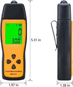 img 2 attached to 🔍 Portable CO Gas Detector, Handheld Carbon Monoxide Meter with 0-1000ppm Range, 1PPM Resolution (Battery NOT Included)