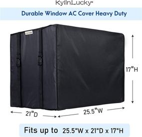 img 3 attached to 🌬️ Защитите свой наружный кондиционер KylinLucky Window Air Conditioner Cover (25,5W x 21D x 17H дюймов) - Великолепная наружная защита!