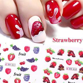 img 2 attached to 🍉 Vibrant Water Transfer Nail Art Stickers - Fun Summer Fruits Decals for Women and Girls - 12 Sheets/Set