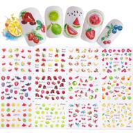 🍉 vibrant water transfer nail art stickers - fun summer fruits decals for women and girls - 12 sheets/set logo