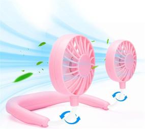 img 4 attached to Portable Neck Fan Rechargeable Personal Hand-Free Fan Mini USB Wearable Neckband Sport Fan Heating, Cooling & Air Quality and Household Fans