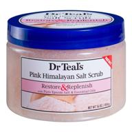 восстановите свою кожу с помощью скраба dr teal's pink himalayan sea salt - 16 унций, упаковка 1. логотип