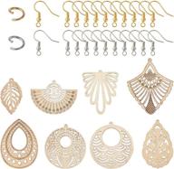 exquisite burlywood filigree pendants for stunning wooden earrings: perfect for beading & jewelry making logo