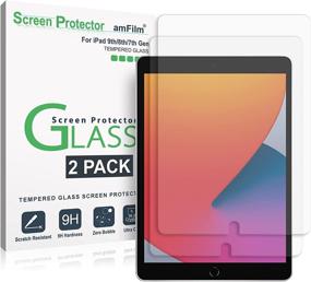 img 4 attached to amFilm Tempered Glass Screen Protector for New 📱 iPad 9th Gen & iPad 8/7th Gen (2 Pack)
