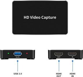 img 2 attached to 🎥 Устройство захвата видео DriverGenius HDMI: USB3.0 HD-карта захвата 1080p для видео стриминга, игровых приставок, видеокамер и многого другого - совместима с Windows 7/8/10, Mac OS (черная)