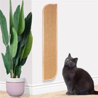 🐱 premium 30 inch tall wall mounted cat scratcher | indoor cats & kittens | sisal scratch pad | cat scratching post | space saving cat scratcher board | couch & furniture protector logo