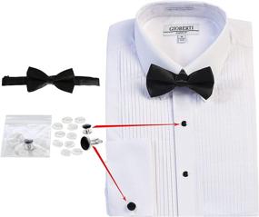 img 1 attached to Gioberti Collar Tuxedo Dress Shirt Men's Clothing