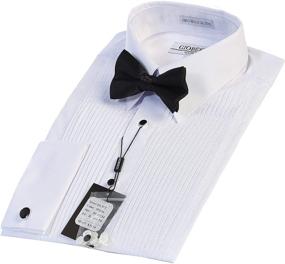 img 2 attached to Gioberti Collar Tuxedo Dress Shirt Men's Clothing