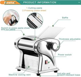 img 2 attached to 🍝 Newhai Electric Family Pasta Maker: Stainless Steel Noodle Maker for Home Use (2.5mm Round Noodle)