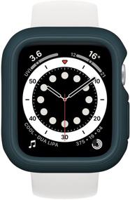 img 4 attached to Чехол-бампер RhinoShield в темно-бирюзовом цвете - совместим с Apple Watch SE & Series 6/5/4 [44 мм], стильный и устойчивый к ударам.