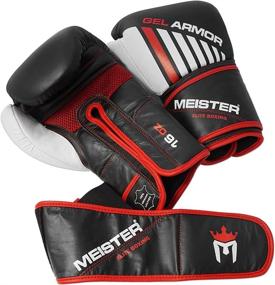 img 1 attached to 🥊 Training Boxing Gloves: Meister Gel Armor 16oz | Full Grain Leather | Mesh Drawstring Bag