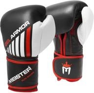 🥊 training boxing gloves: meister gel armor 16oz | full grain leather | mesh drawstring bag логотип