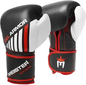 img 4 attached to 🥊 Training Boxing Gloves: Meister Gel Armor 16oz | Full Grain Leather | Mesh Drawstring Bag