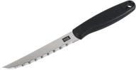 enhance your culinary experience with the goodcook 4.5-inch serrated utility kitchen knife in silver/black logo