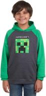 👕 stylish minecraft green raglan pullover hoodie for boys - shop boys' clothing, fashion hoodies & sweatshirts logo