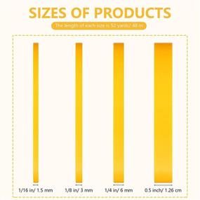 img 3 attached to 🚗 Fine Line Tape for Automotive Masking: 4 Rolls - DIY Car Making Auto Paint, Thin Lines, Paper Tape, 52 Yards - Yellow, 1/16, 1/8, 1/4 and 1/2 Inch