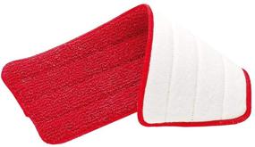 img 2 attached to Washable Microfiber Mop Pads 3 Pack - Professional Cleaning Supplies for Wet or Dry Floors - Microfiber Replacement Pads - 16.53 x 5.4 Inches, Red