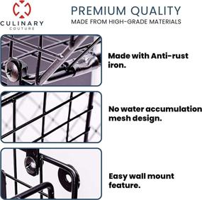 img 2 attached to 🍎 Premium 3 Tier Hanging Wire Basket for Fruit and Pantry Organization - Wall Mounted Storage Bins with Adjustable Chalkboards, S-Hooks - Heavy Duty Iron Metal - Gift Box Included (Black)