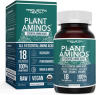 🌱 plant aminos organic eaas & bcaas - 100% plant-based raw vegan supplement with all 9 essential amino acids - 360 tablets logo