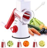 🥕 efficient rotary vegetable grater & slicer: dishwasher safe & multipurpose kitchen tool for cucumber, zucchini, carrot, potato & more logo